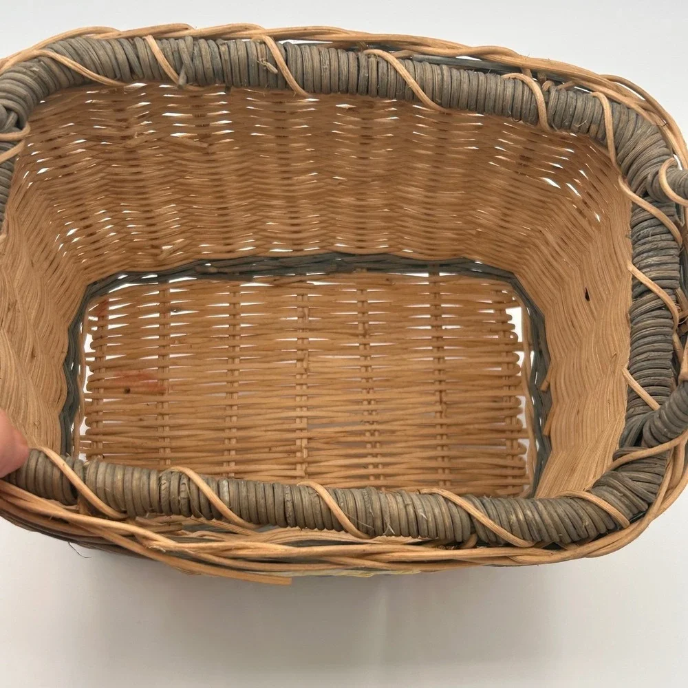 Cottage Vintage Wicker Basket Sunflower Ceramic‎ Tile